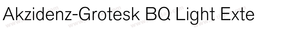 Akzidenz-Grotesk BQ Light Exten字体转换